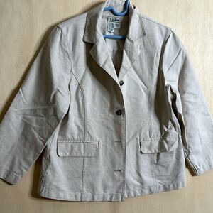 L.L .Bean women’s linen blend jacket. Size 14 petite